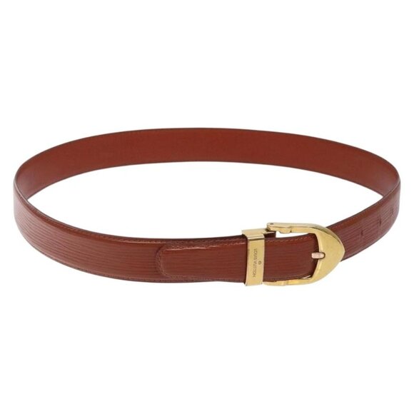 LOUIS VUITTON Epi Ceinture Classic Belt 35.4"" Brown LV Auth bs27757 - Picture 1 of 13